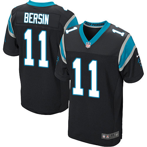 Men's Elite Brenton Bersin Nike Jersey Black Home - #11 NFL Carolina Panthers